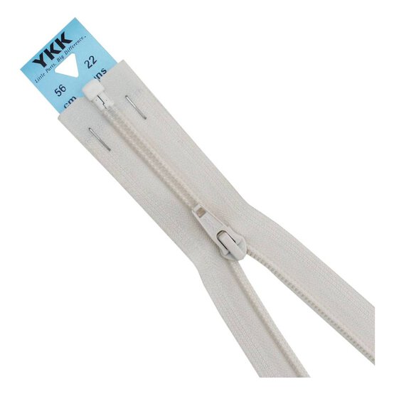 YKK Ivory Nylon Open End Zip 56cm