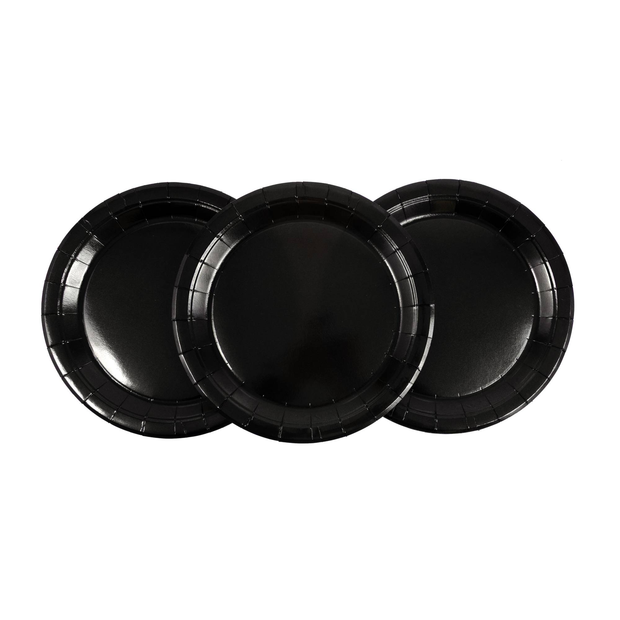 Midnight Black Paper Plates 8 Pack