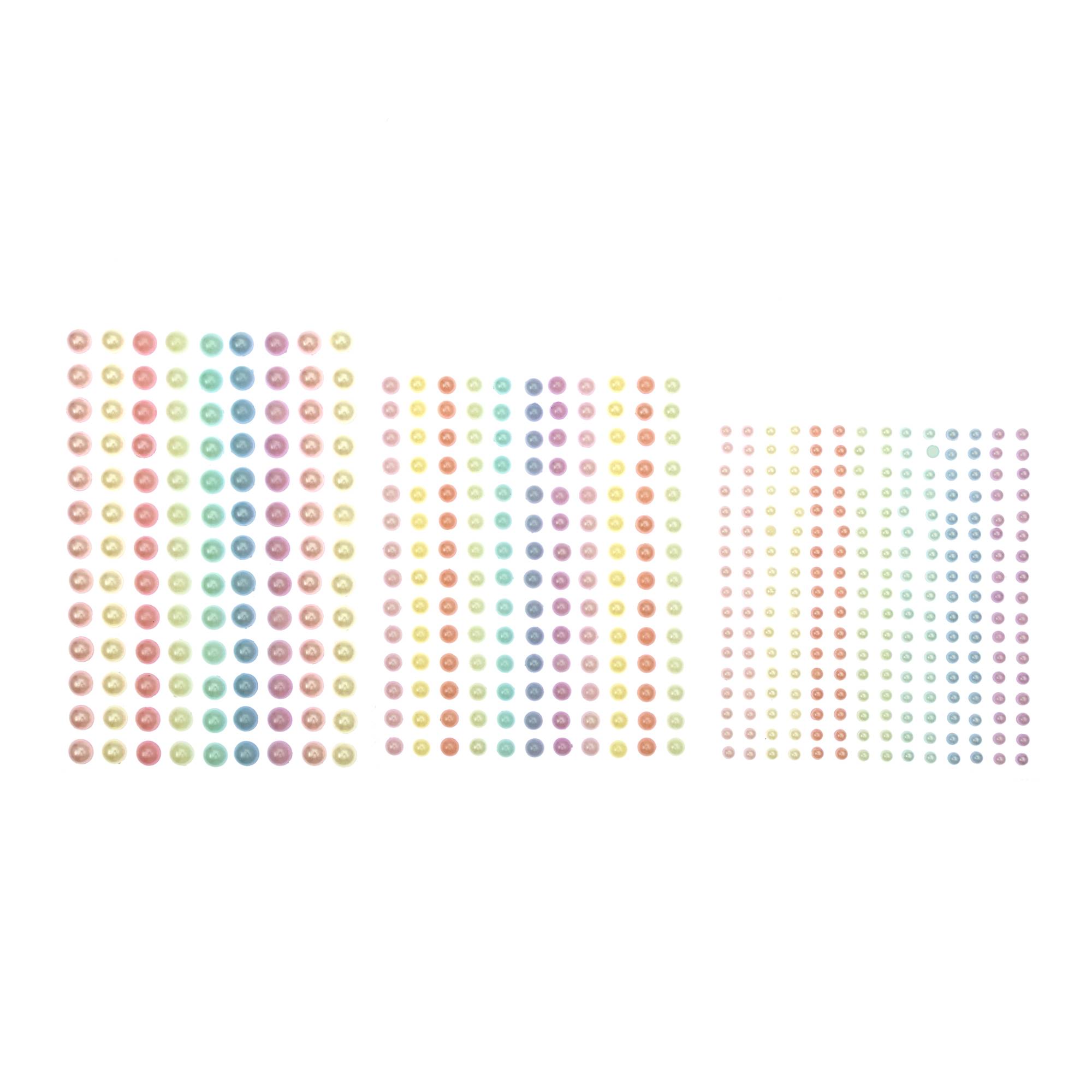 Multicolour Adhesive Pearls 509 Pack