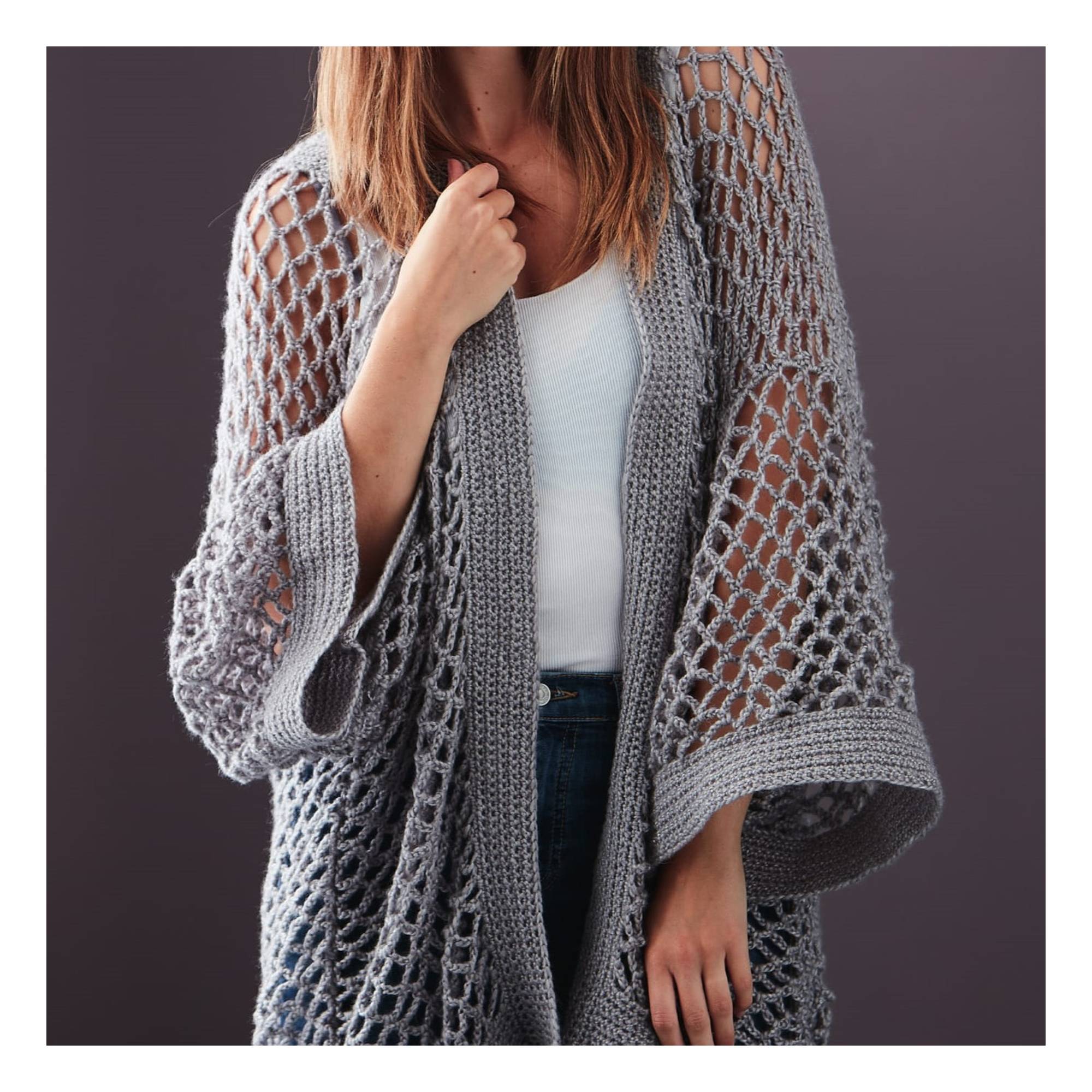 Knitcraft Open Work Kimono Digital Pattern 0125