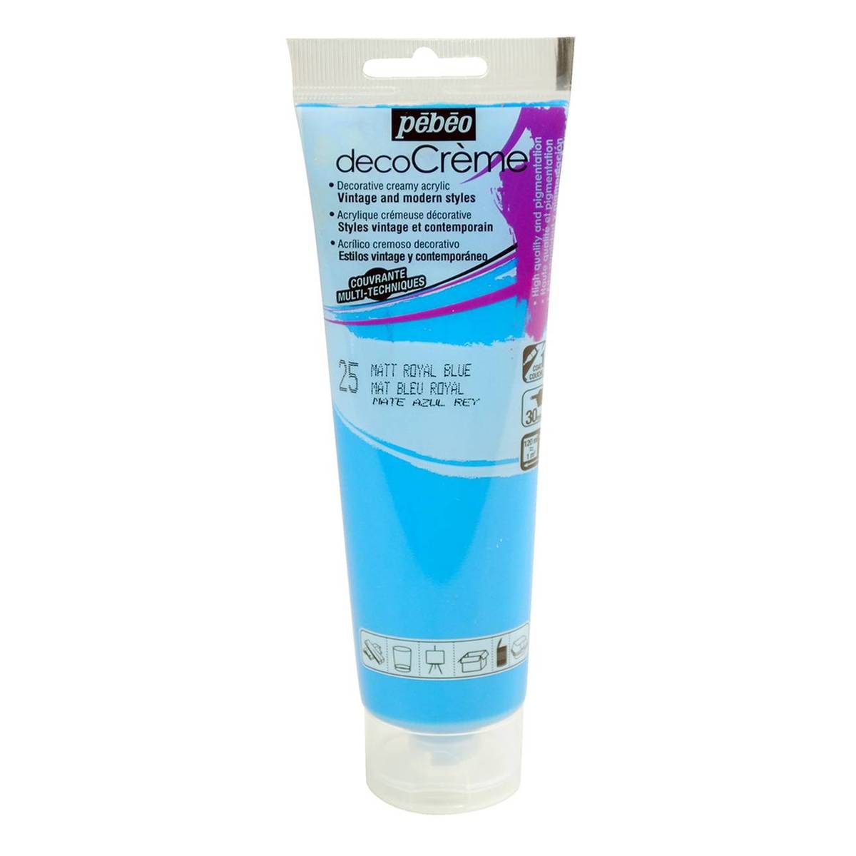 Pebeo Royal Blue Deco Creme Paint 120ml