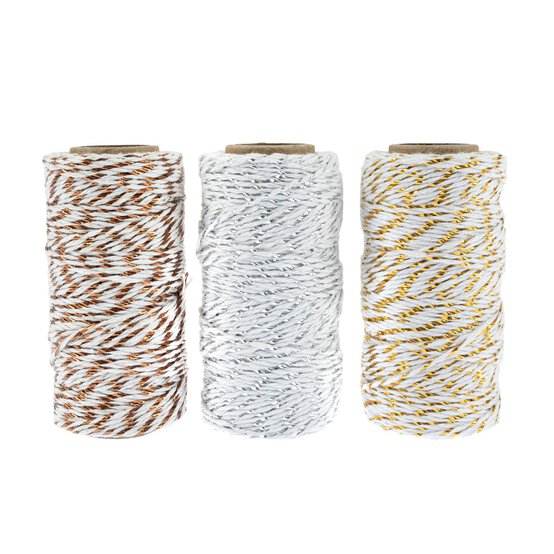 Metallic Twine 50m 3 Pack