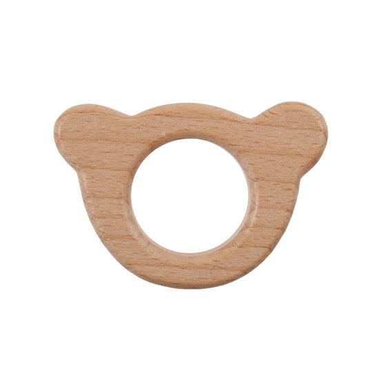 Trimits Wooden Teddy Craft Ring 6cm