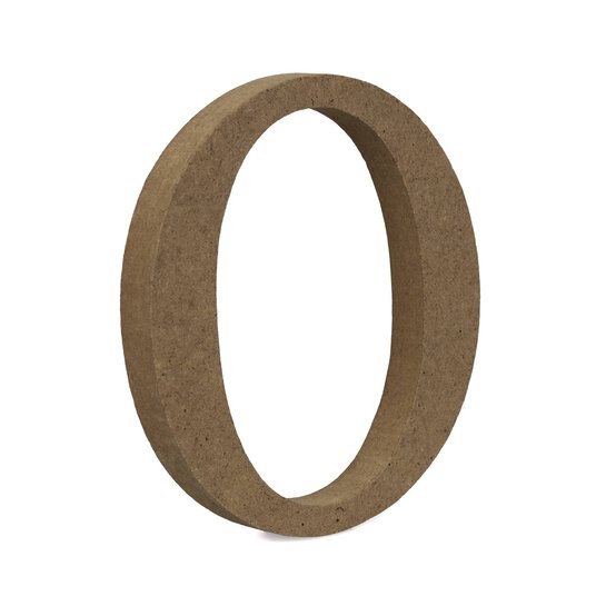 MDF Wooden Letter O 8cm