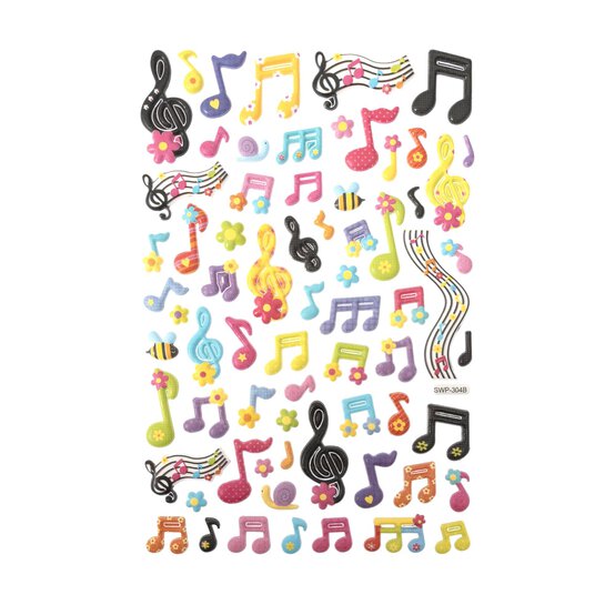 Music Puffy Stickers