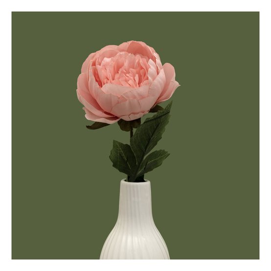 Pale Pink Peony Stem 55cm