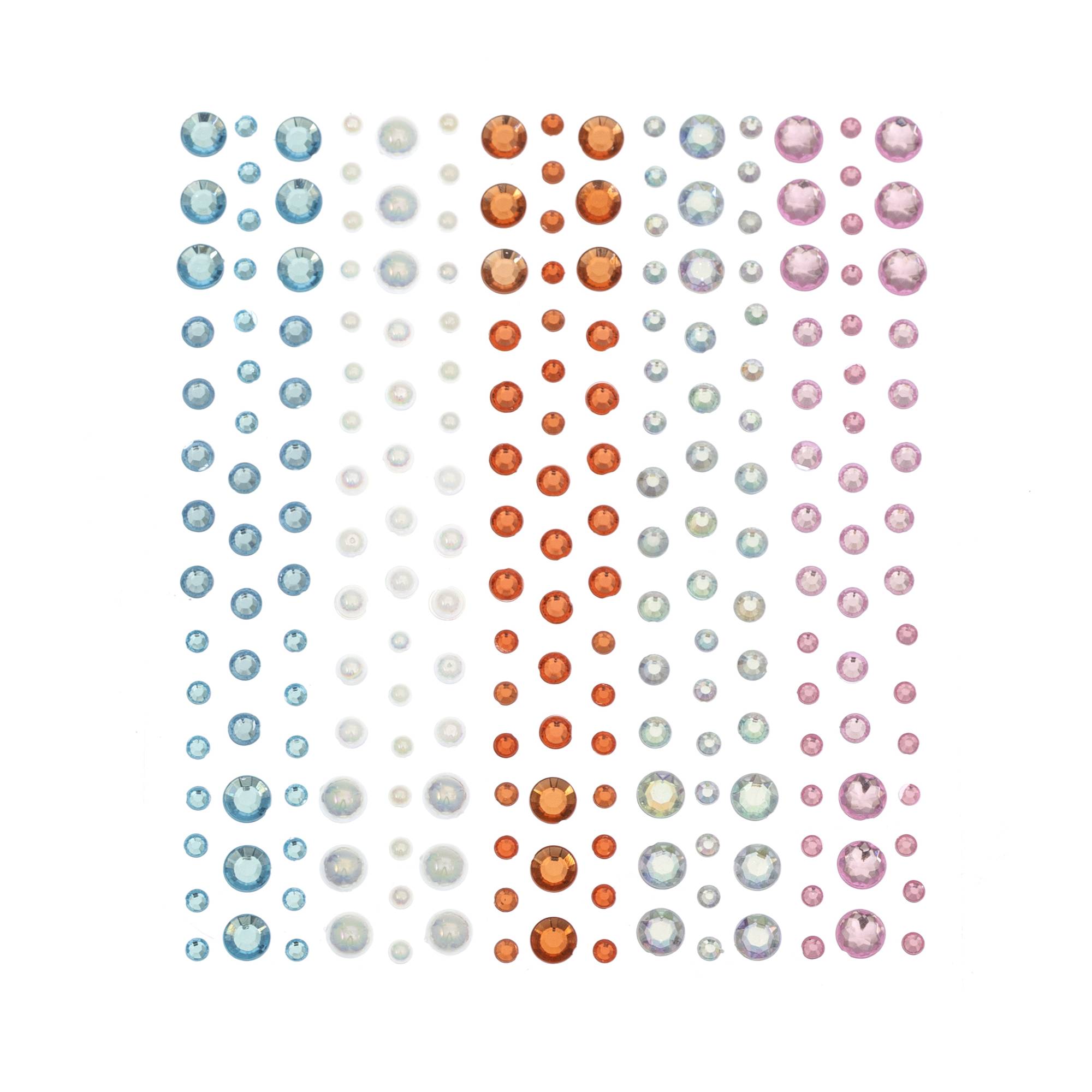 Multicolour Round Gem Stickers 225 Pack