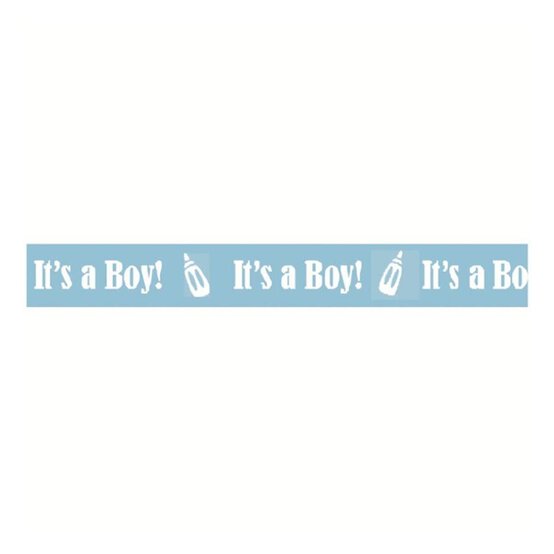 White On Baby Blue It's A Boy Bottle Ribbon 10mm x 4m