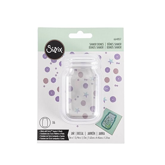 Sizzix Jar Shaker Domes 6 Pack