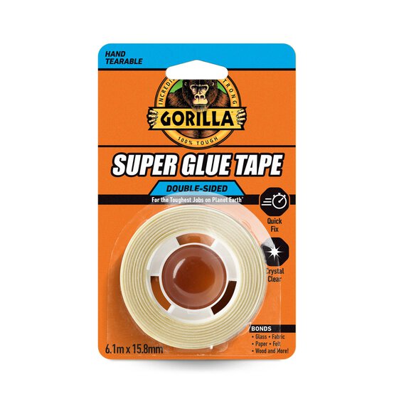 Gorilla Double-Sided Super Glue Tape 16mm x 6m
