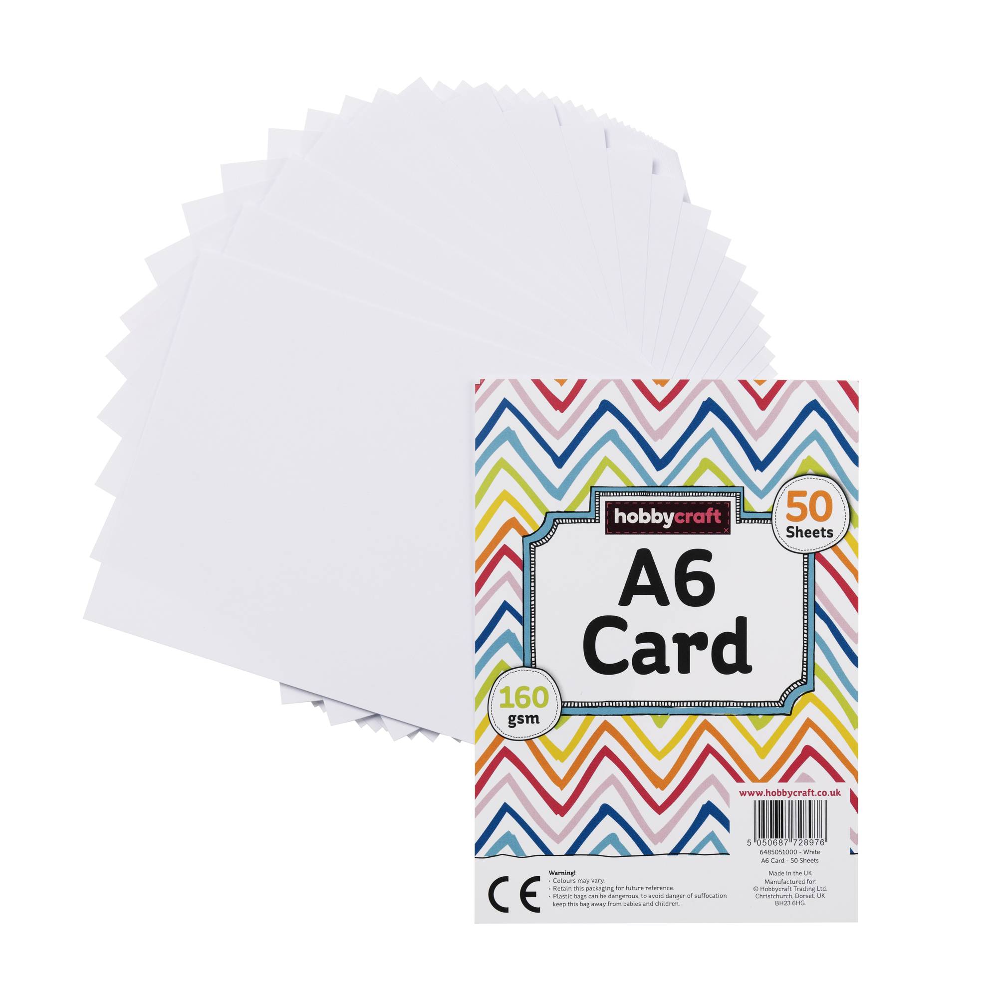 White Card A6 50 Pack