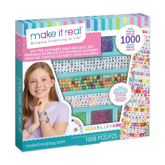 Make It Real Alphabet Bead Bracelet Set