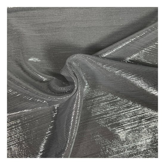 Silver Crinkle Foil Fabric?by the Metre