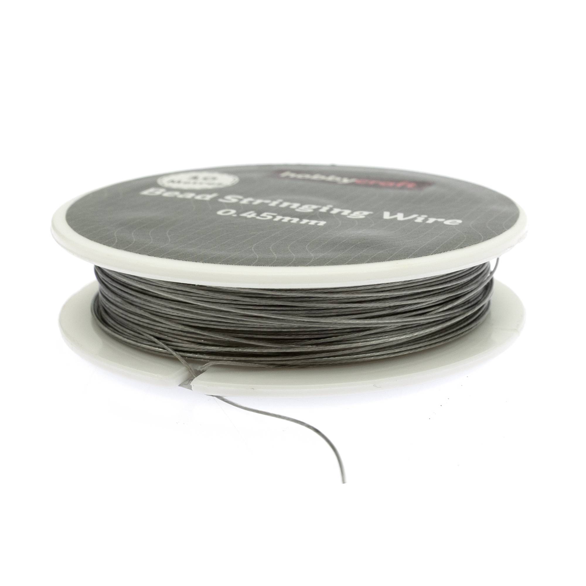 Silver Bead Stringing Wire 0.45mm x 9.2m