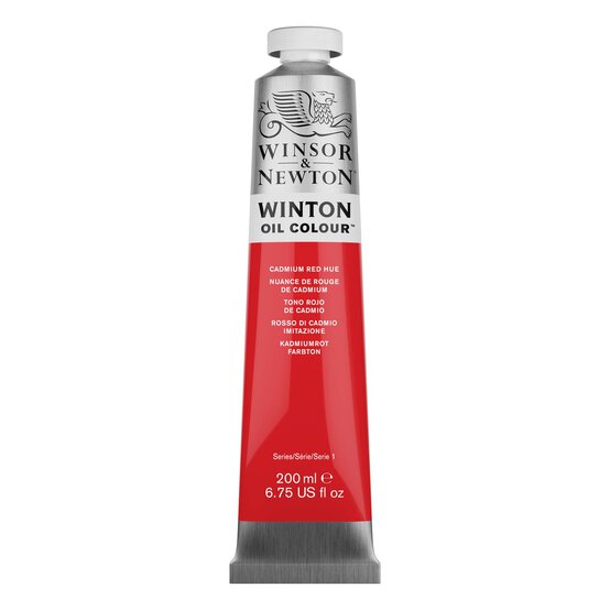 Winsor and Newton Winton Oil Colour Cadmium Red Hue 200ml