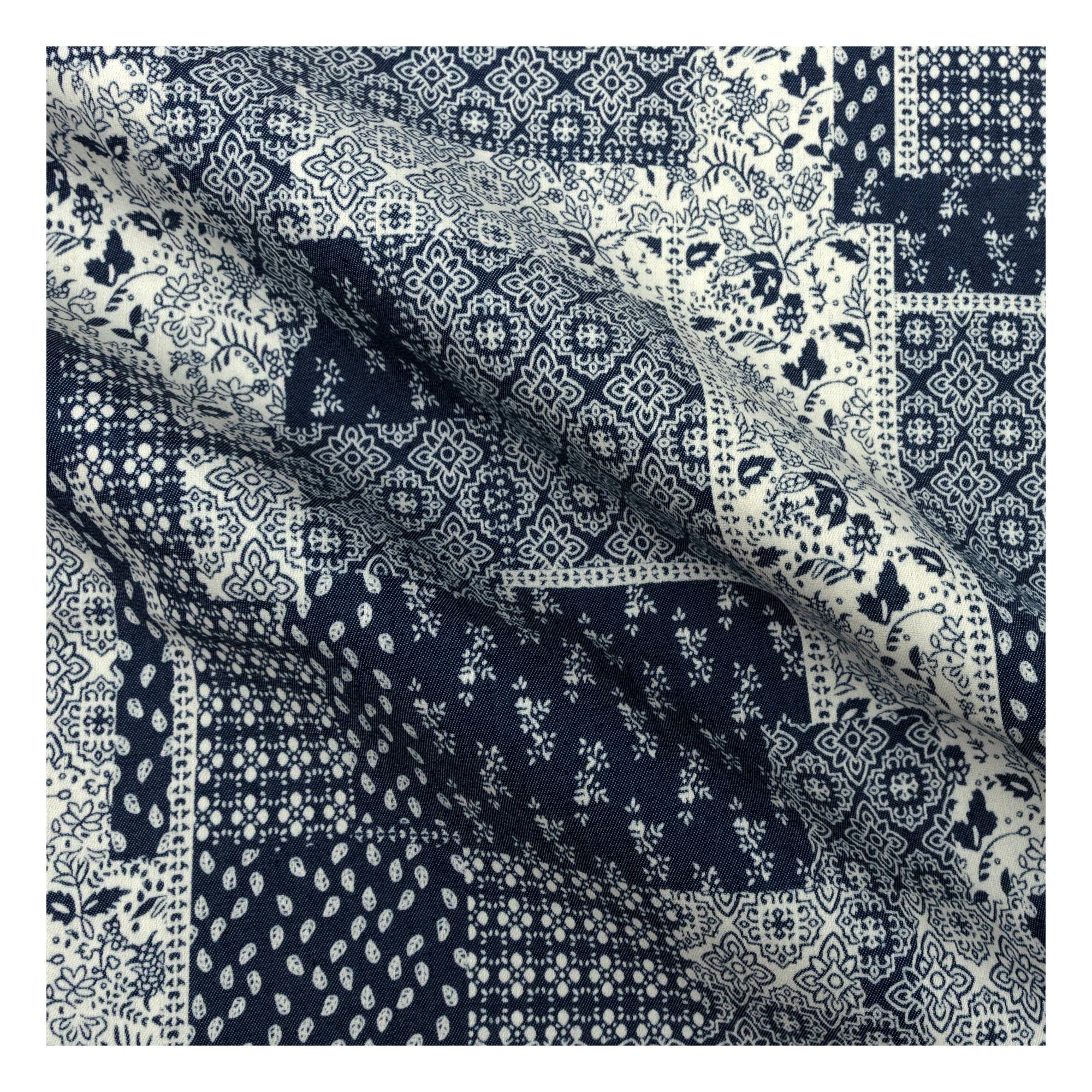 Patchwork Printed Chambray Fabric by the Metre