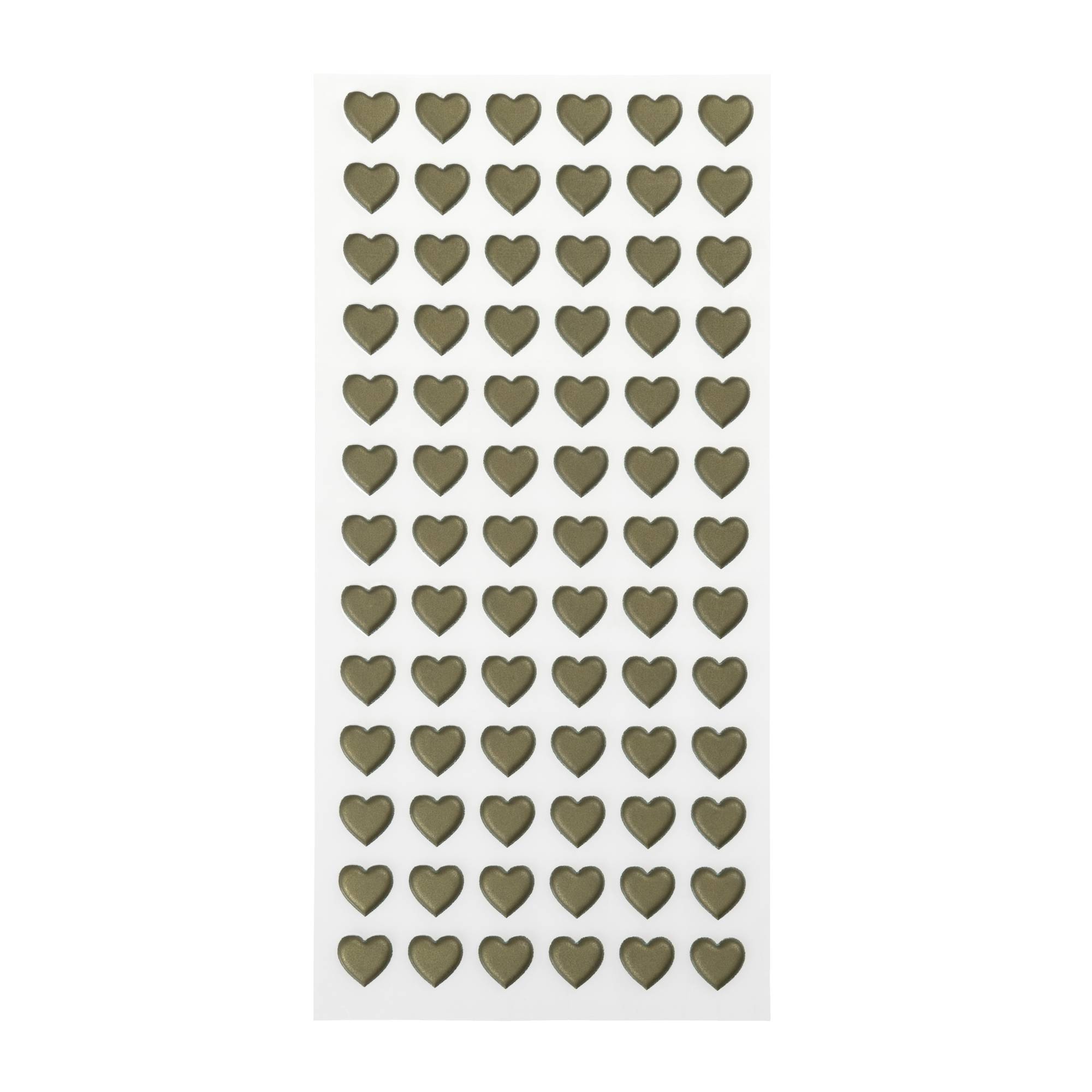 Gold Heart Puffy Stickers 78 Pack
