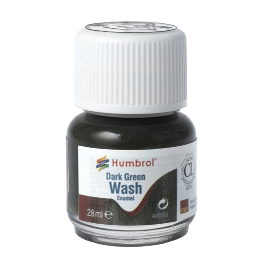 Humbrol Dark Green Wash Enamel 28ml
