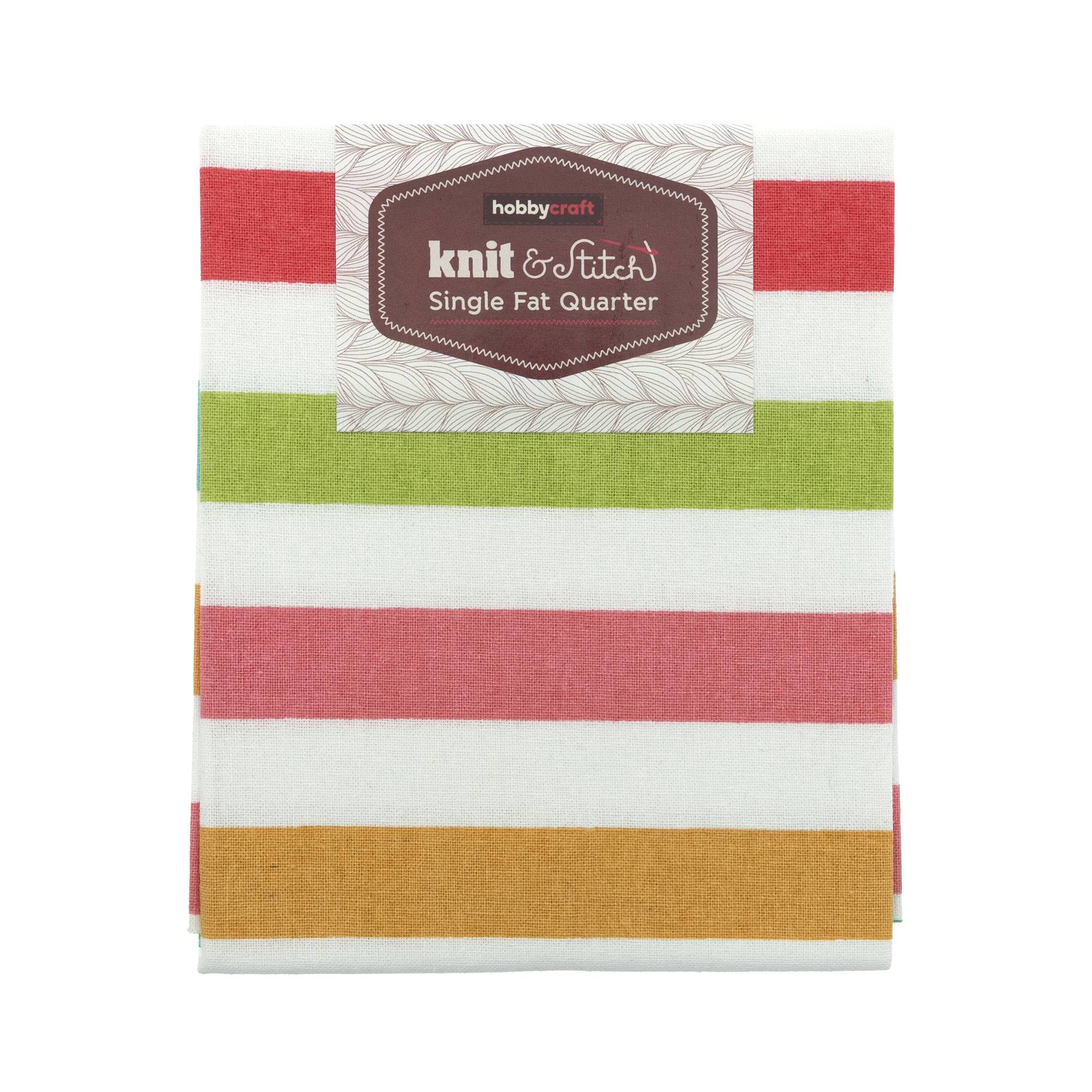 Bright Deckchair Stripe Single Cotton Fat Quarter