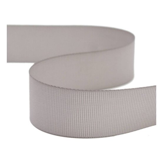 Grey Grosgrain Ribbon 25mm x 5m