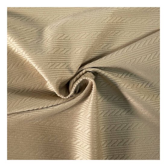 Stone Polyester Rib Fabric by the Metre