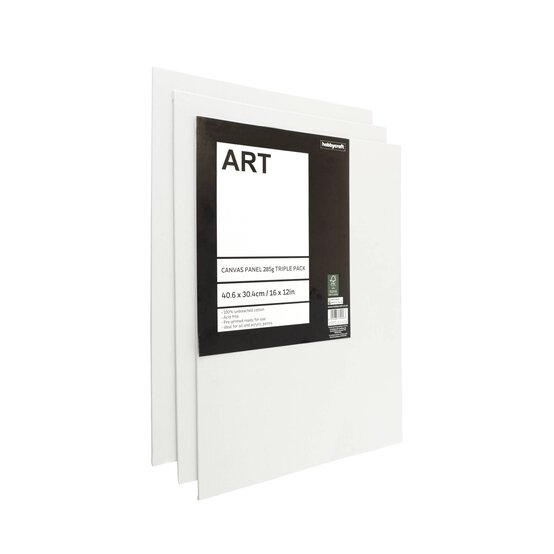 Canvas Panel 40.6cm x 30.5cm 3 Pack