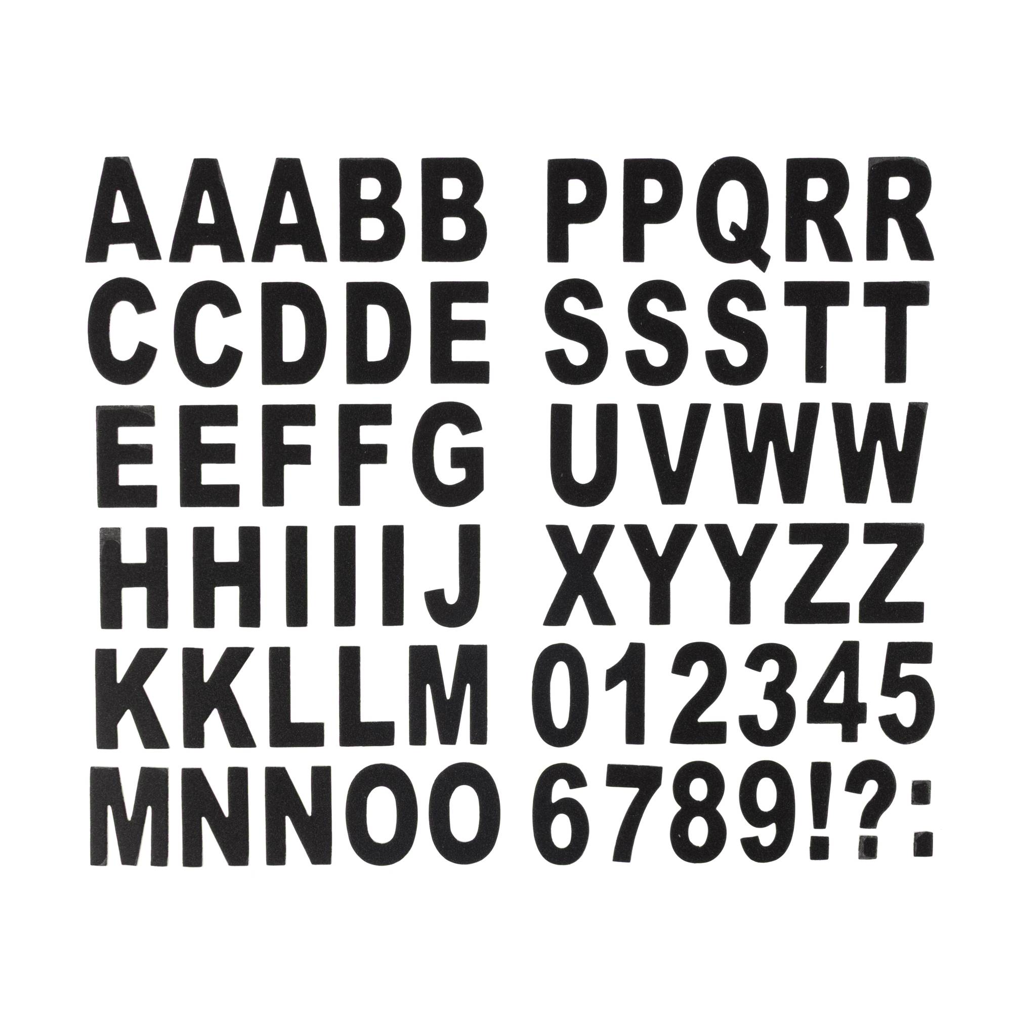 Black Foil Chipboard Alphabet Stickers