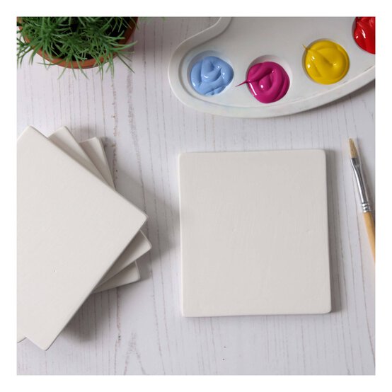 Unglazed Ceramic Coasters 4 Pack