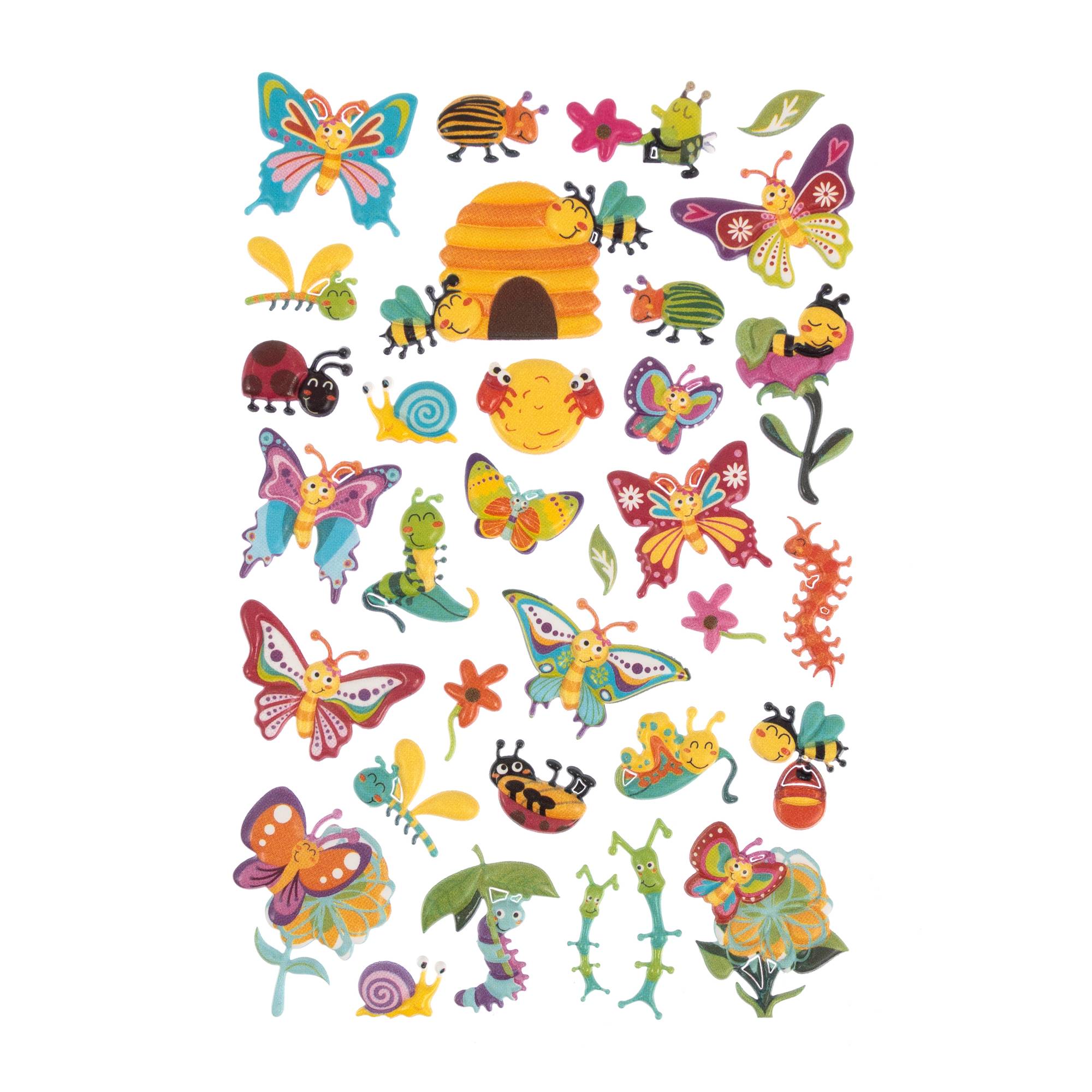 Butterfly Puffy Stickers
