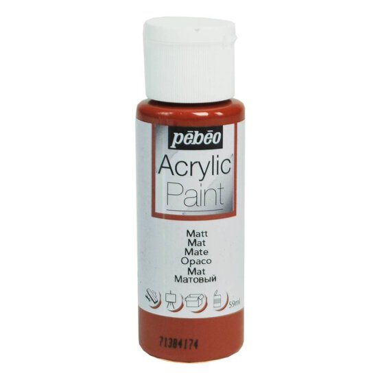 Pebeo Chestnut Matt Acrylic Craft Paint 59ml