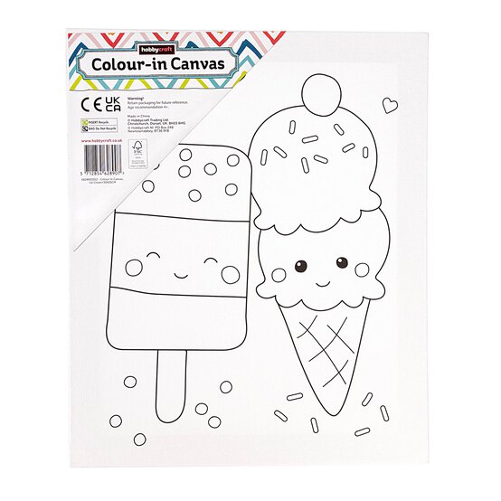 Ice Cream Colour-in Canvas