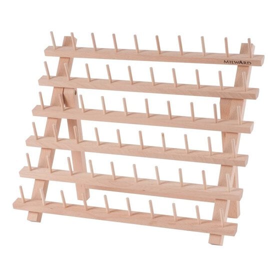 Wooden 60 Spool Thread Rack