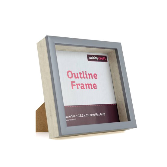 Grey Outline Frame 15cm x 15cm