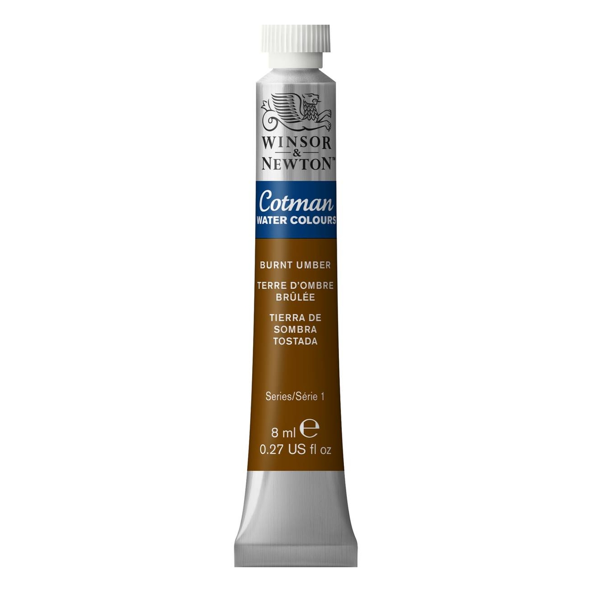 Winsor & Newton Cotman Burnt Umber Watercolour Tube 8ml (076)