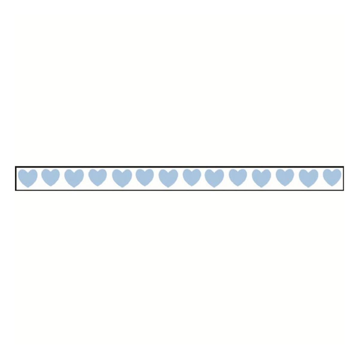 Baby Blue Hearts Satin Ribbon 6mm x 4m
