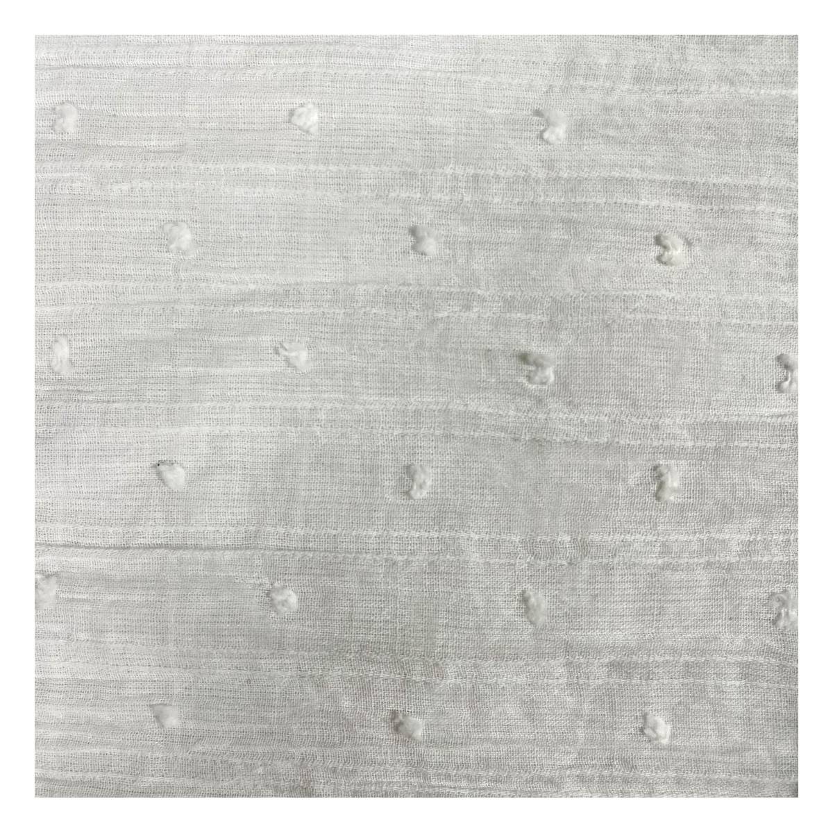 White Crinkle Dobby Fabric by the Metre