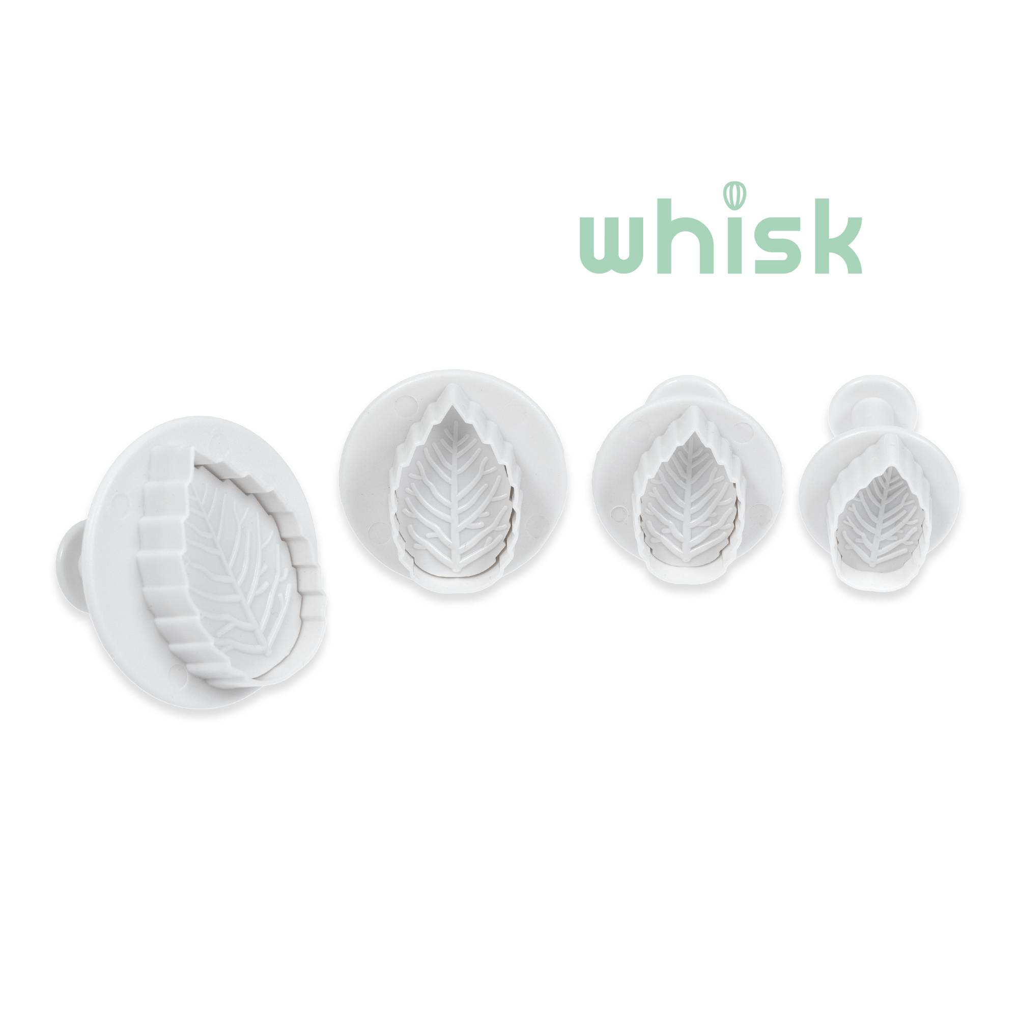 Whisk Veined Rose Leaf Plunge Cutters 4 Pack