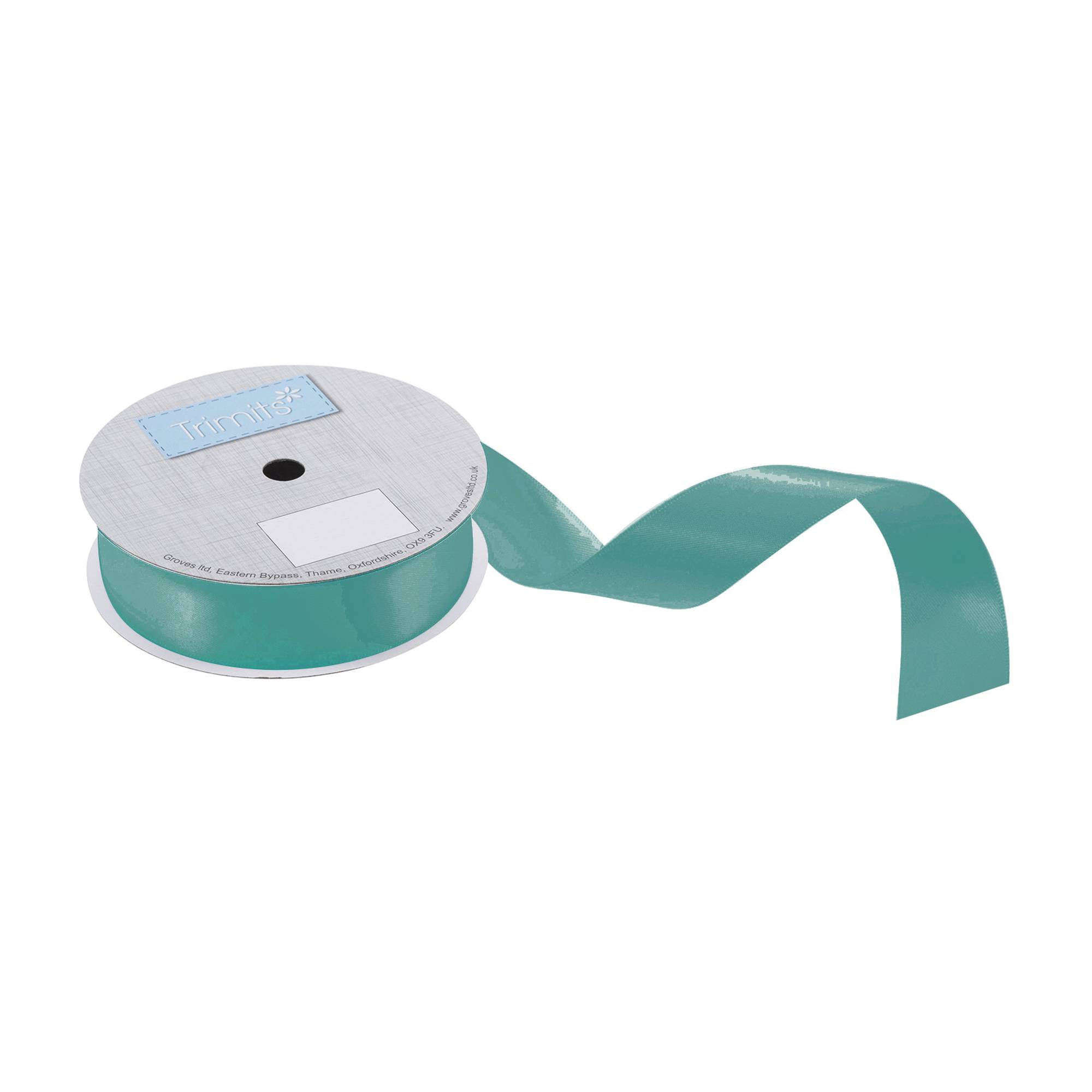 Trimits Jade Double-Faced Satin Ribbon by the Metre 25mm