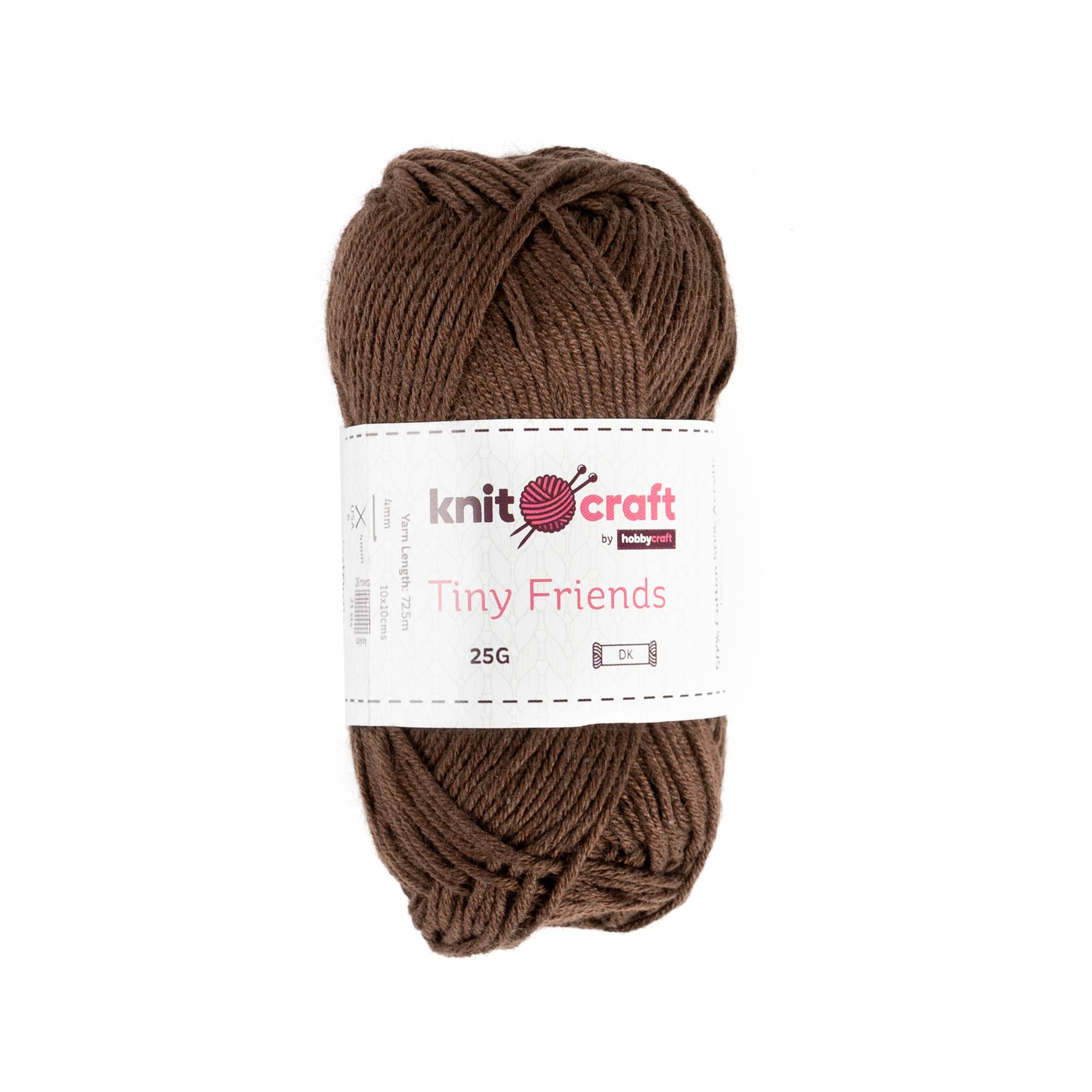 Knitcraft Dark Brown Tiny Friends Yarn 25g