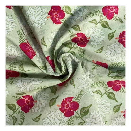 Jungle Bloom Cotton Fabric by the Metre