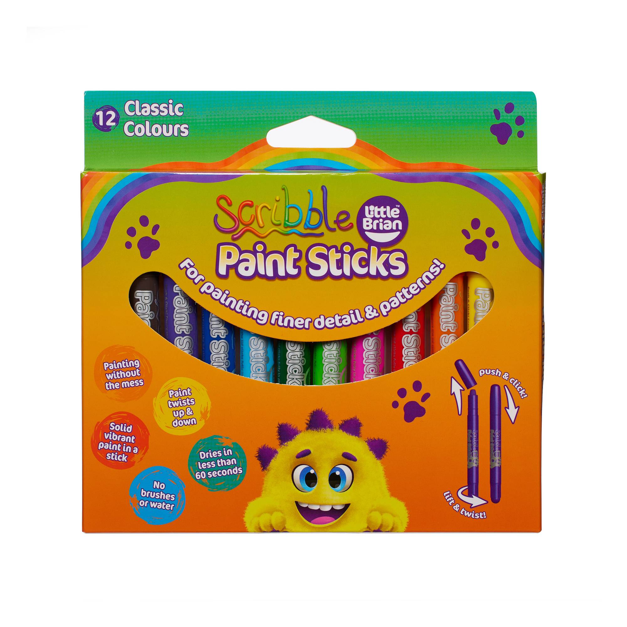 Little Brian Scribble Paint Sticks 12 Pack