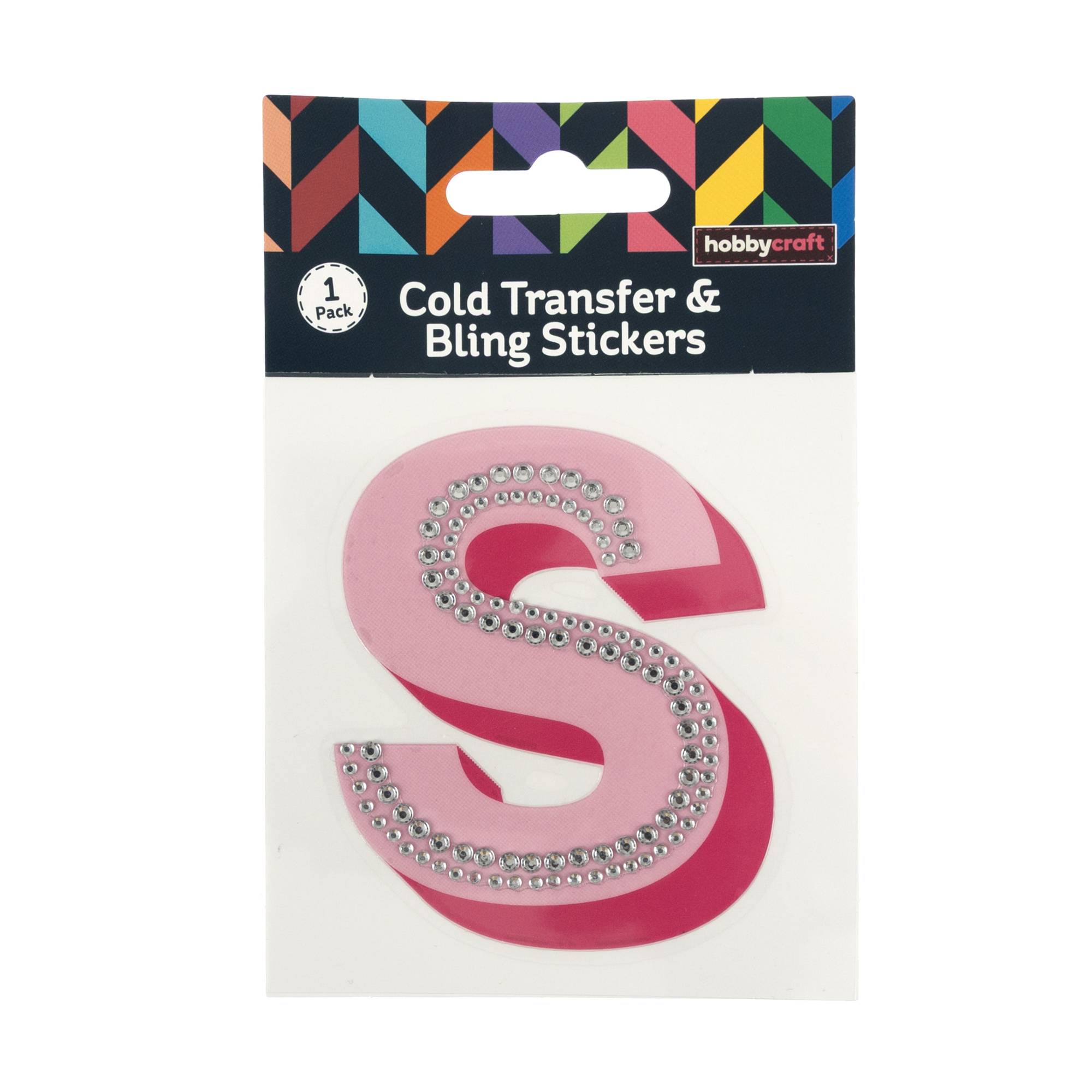 Cold Transfer and Bling Letter S Sticker Set