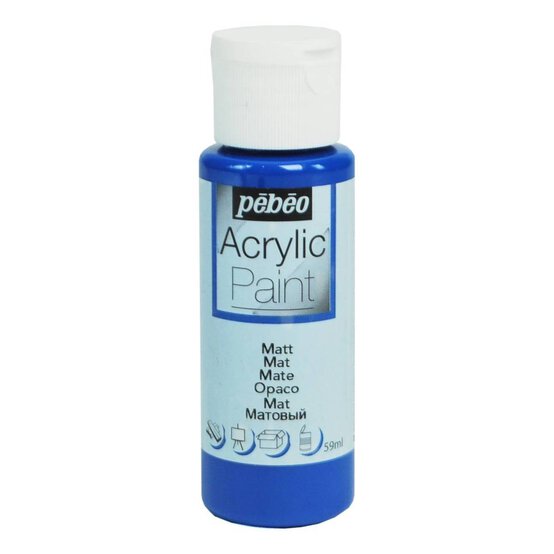 Pebeo King Blue Matt Acrylic Craft Paint 59ml