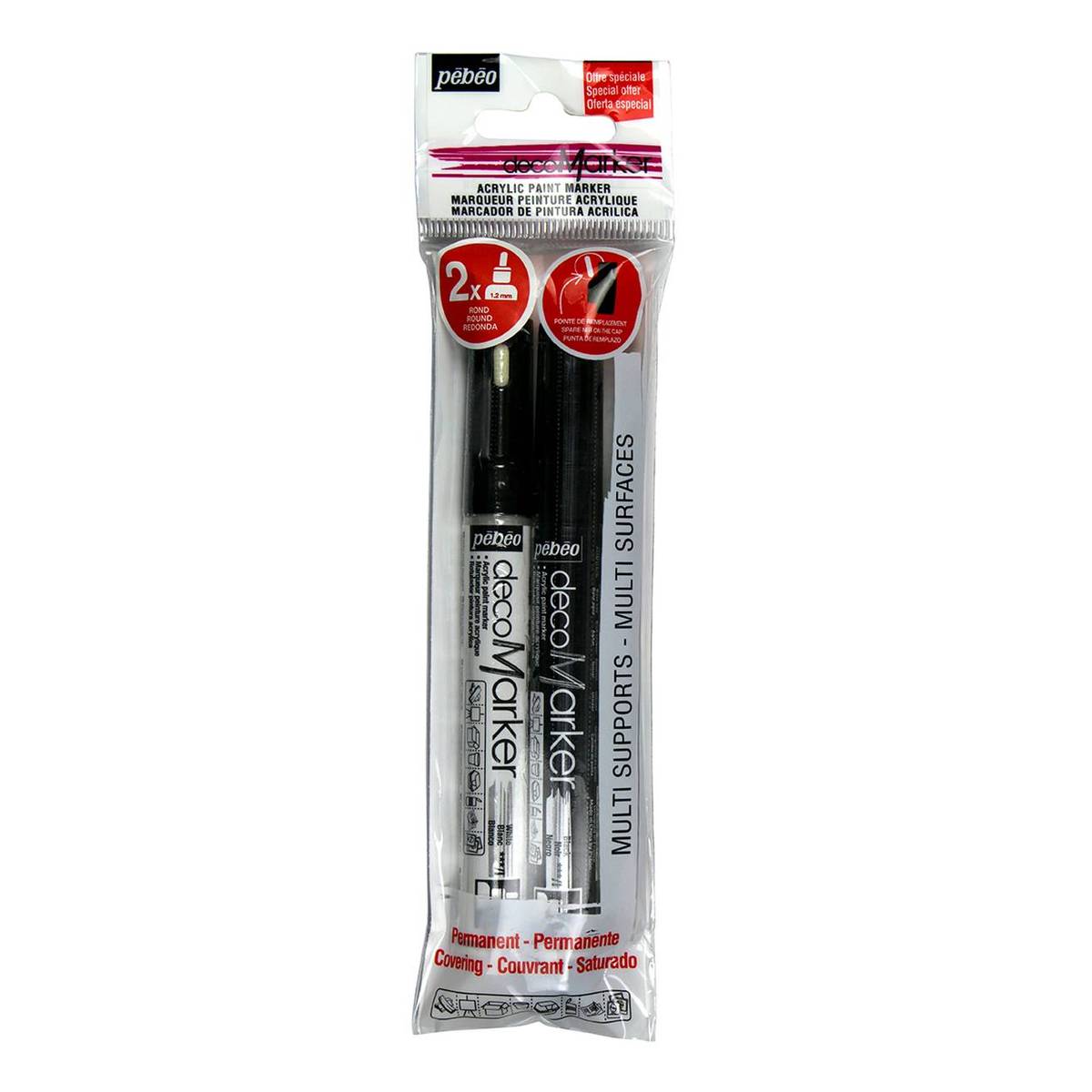 Pebeo Black and White Deco Markers 2 Pack