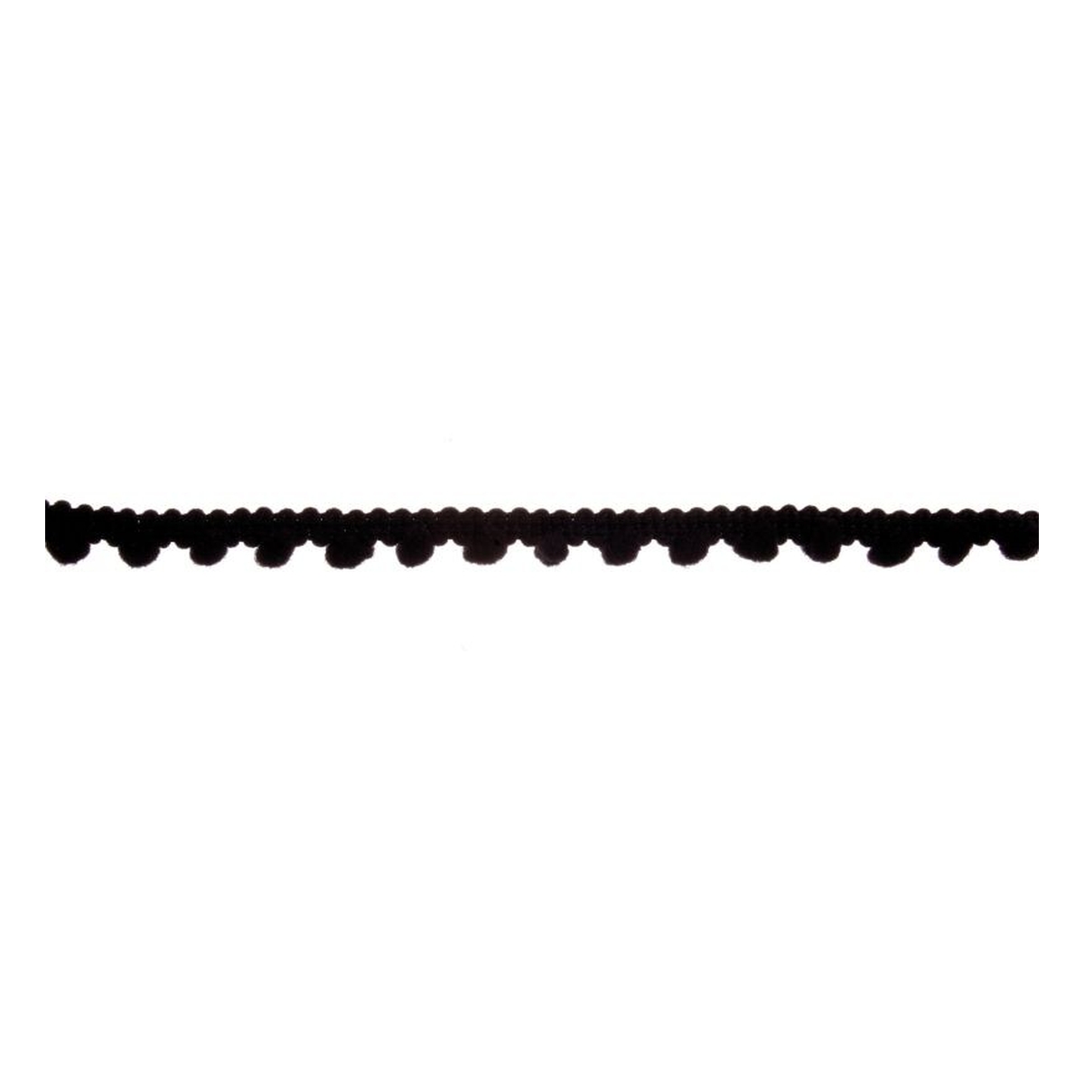 Black 7mm Pom Pom Trim by the Metre