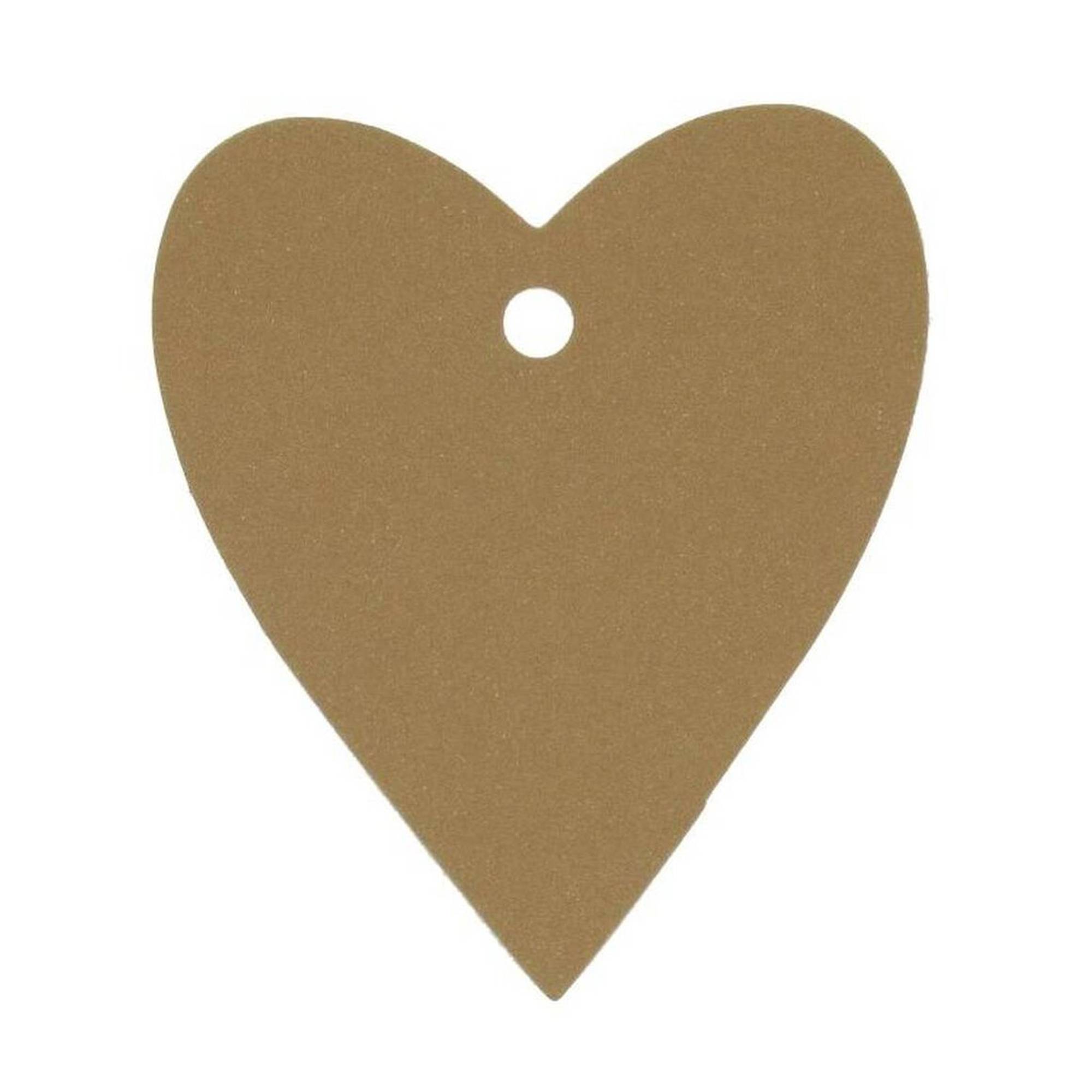Kraft Brown Heart Tags 7cm 30 Pack
