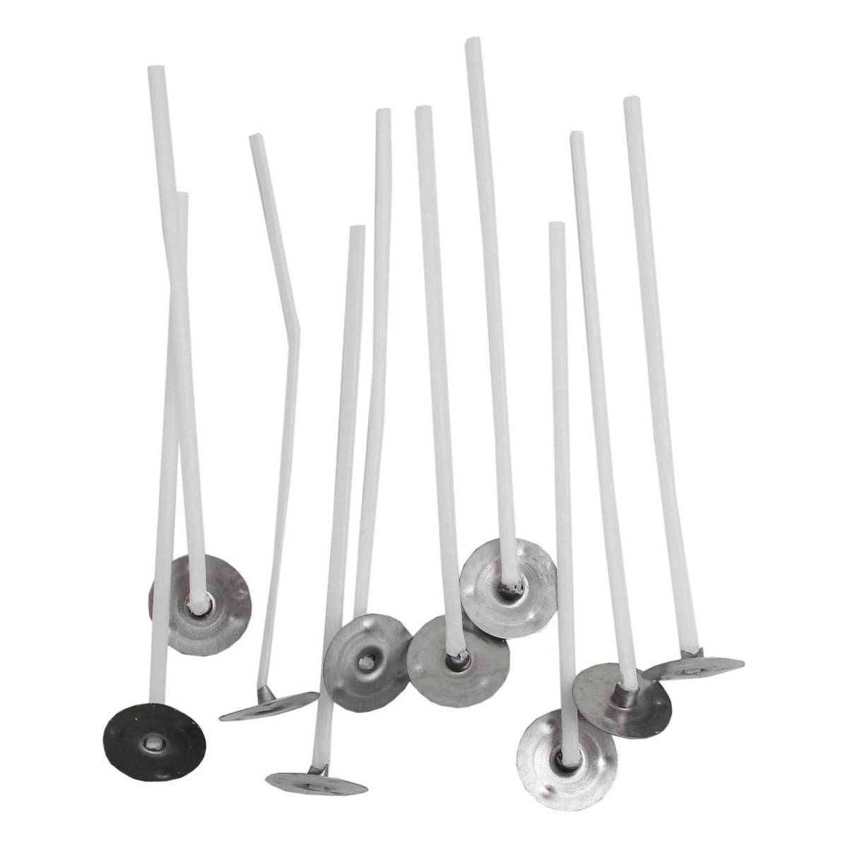 Pre-Waxed Wick Assemblies for Paraffin Wax 80mm 10 Pack