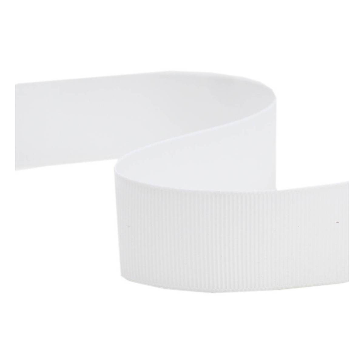 White Grosgrain Ribbon 25mm x 5m