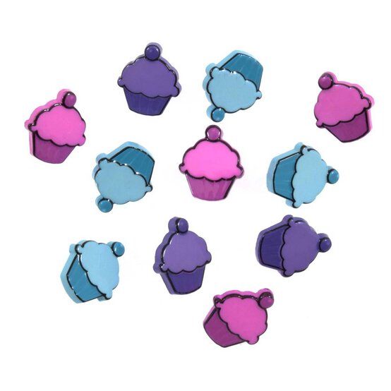 Trimits Cupcake Novelty Buttons 11 Pieces