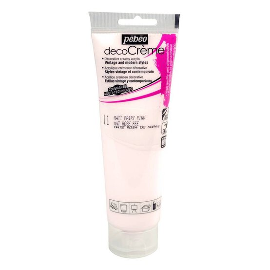 Pebeo Fairy Pink Deco Creme Paint 120ml